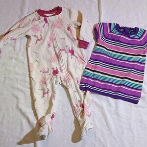 Baby Gap Burt’s Bees Baby 2 Pc Bundle Girls 6–12 Months Sweater PJ